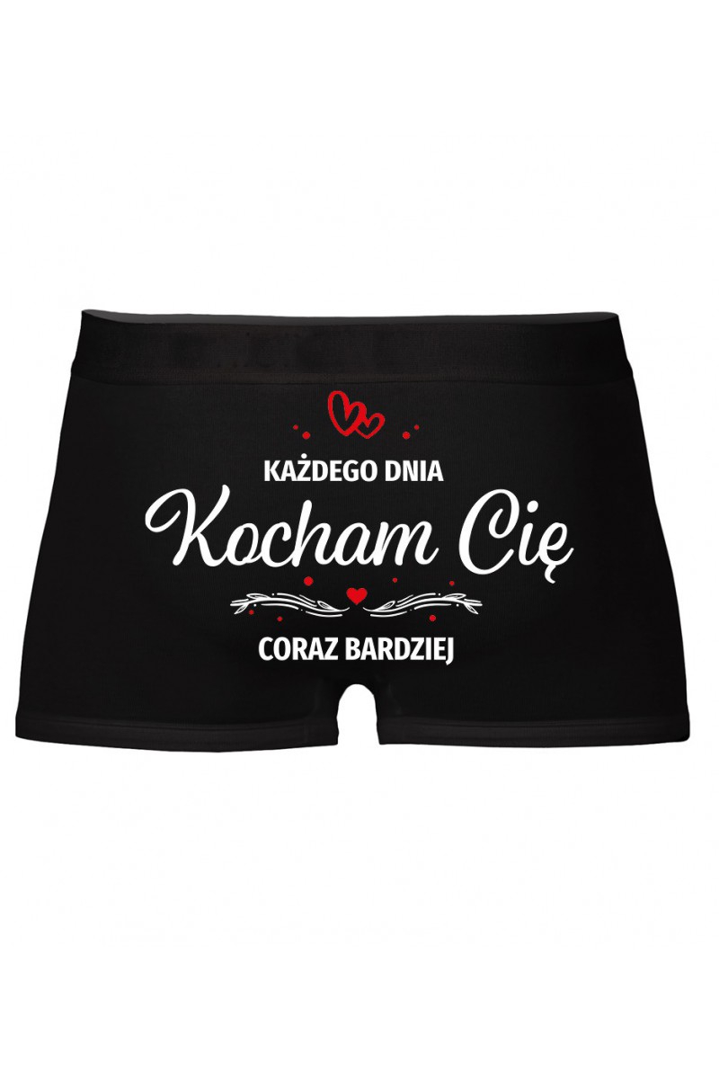 Bokserki Każdego Dnia Kocham Cię Coraz Bardziej