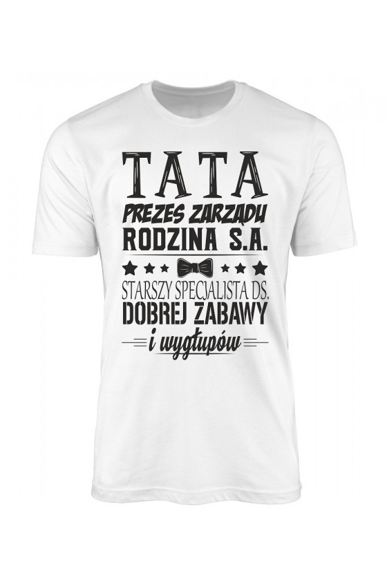 Koszulka Męska Tata Prezes Zarządu Rodzina S.A.