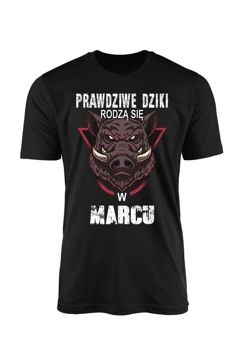 Koszulka Męska Prawdziwe Dziki Rodzą Się W Marcu