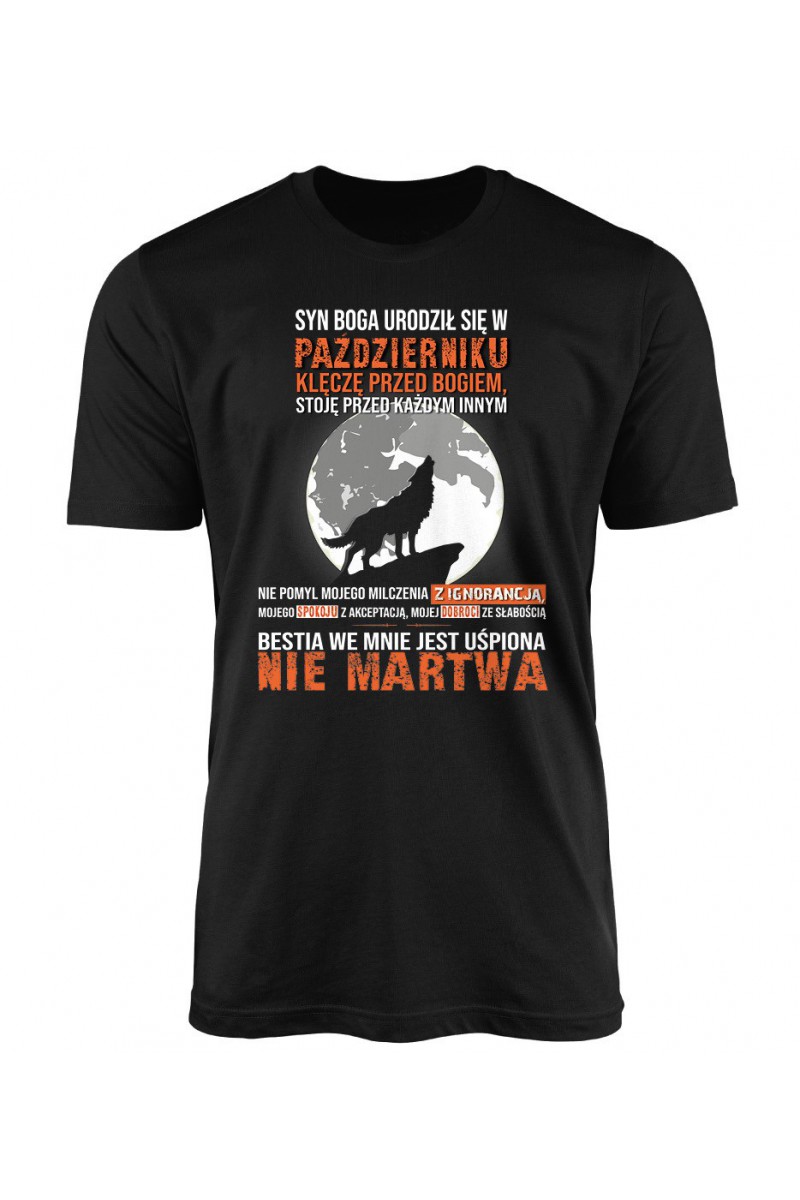 Koszulka Męska Syn Boga Urodził Się W Październiku Koszulka Męska Syn Boga Urodził Się W Październiku