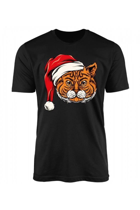 Koszulka Męska Świąteczny Kot II