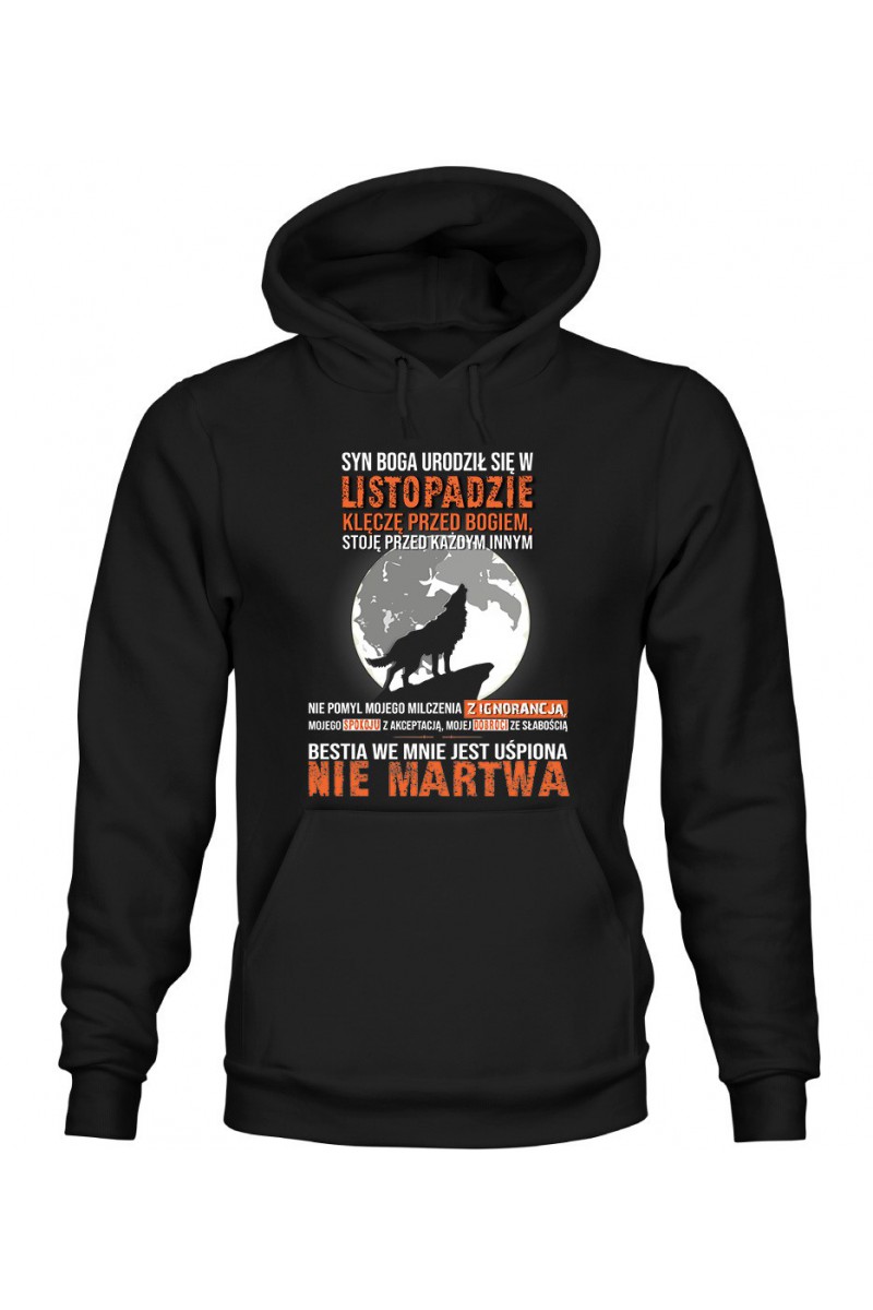 Bluza Męska z Kapturem Syn Boga Urodził Się W Listopadzie Bluza Męska z Kapturem Syn Boga Urodził Się W Listopadzie