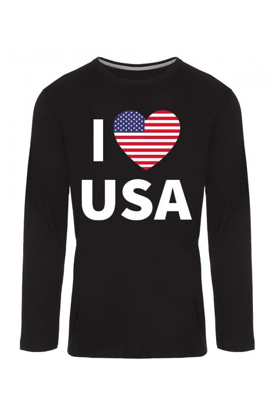 Koszulka Męska Longsleeve I Love USA