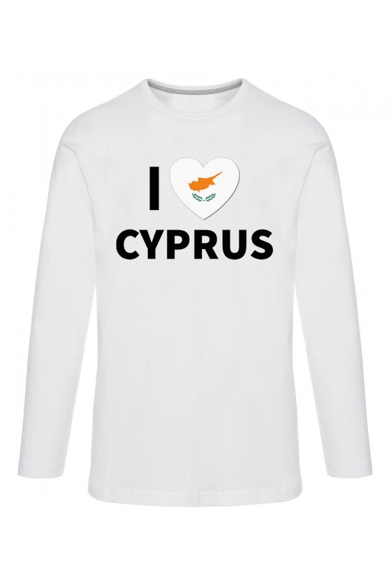 Koszulka Męska Longsleeve I Love Cyprus
