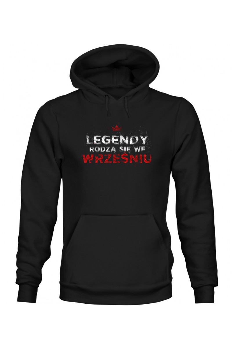 Bluza Damska z Kapturem Legendy Rodzą Się We Wrześniu