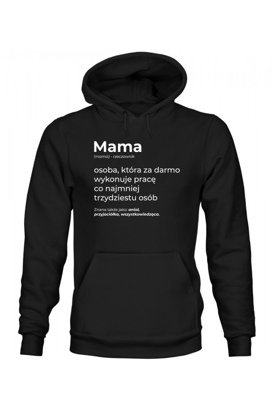 Bluza Damska z Kapturem Mama rzeczownik