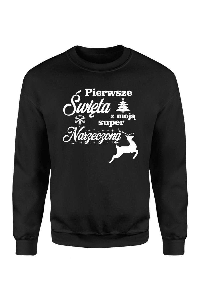 Bluza Męska Klasyczna Pierwsze Święta Z Moją Super Narzeczoną