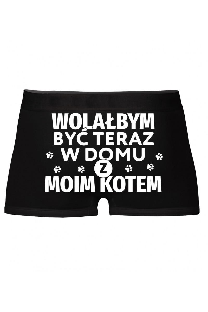 Bokserki Wolałbym Być Teraz W Domu Z Moim Kotem