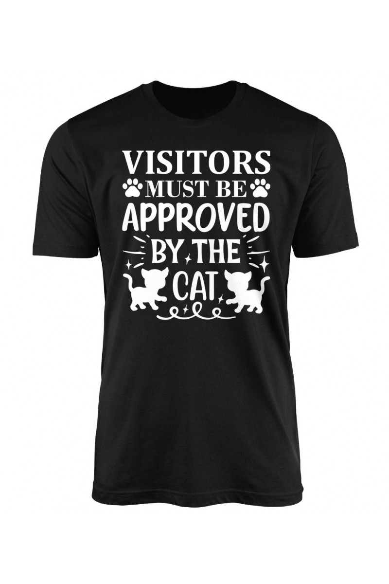 Koszulka Męska Visitors Must Be Approved By The Cat