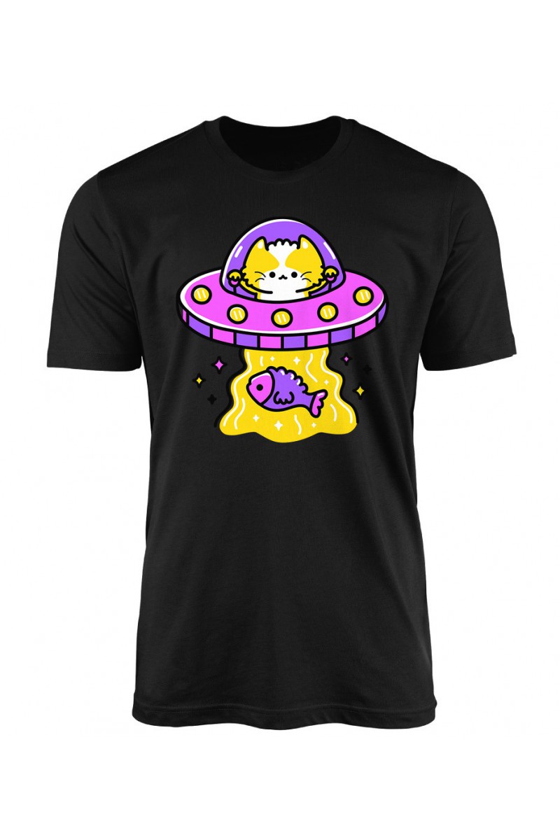 Koszulka Męska Ufo Cat Koszulka Męska Ufo Cat