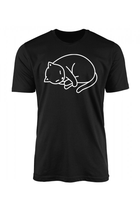Koszulka Męska Śpiący Kotek IV