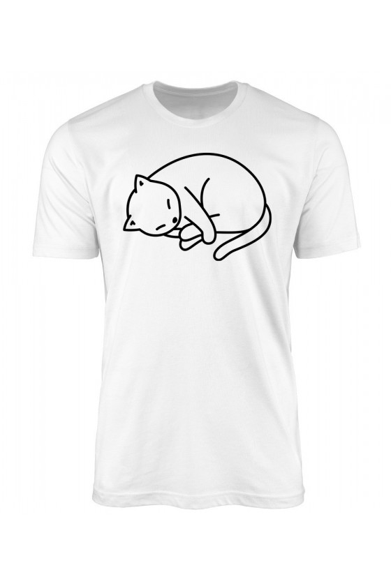 Koszulka Męska Śpiący Kotek IV