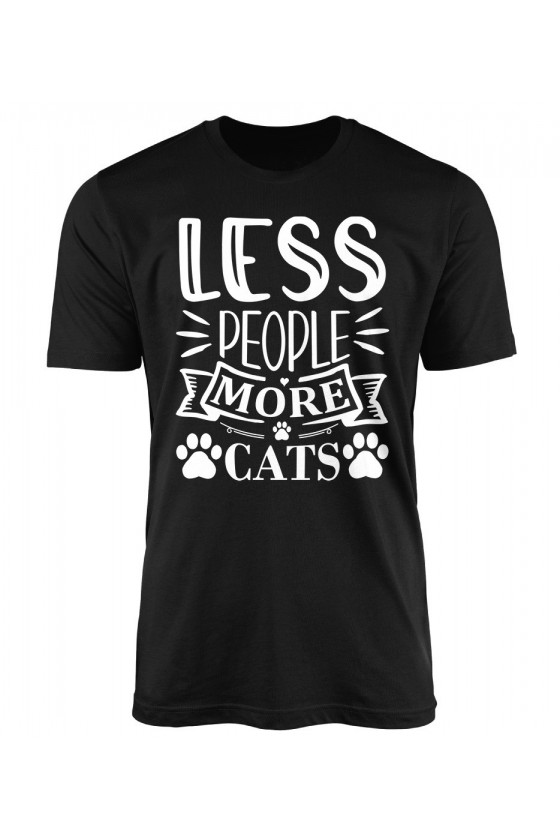Koszulka Męska Less People More Cats