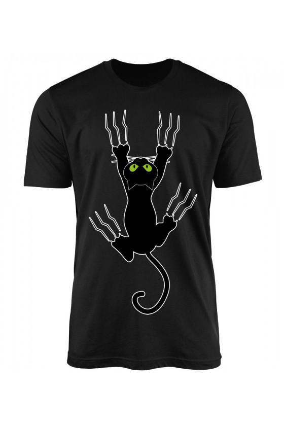 Koszulka Męska Spadający Kot
