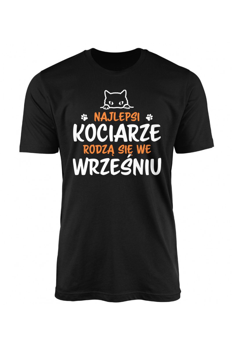 Koszulka Męska Najlepsi Kociarze Rodzą Się We Wrześniu