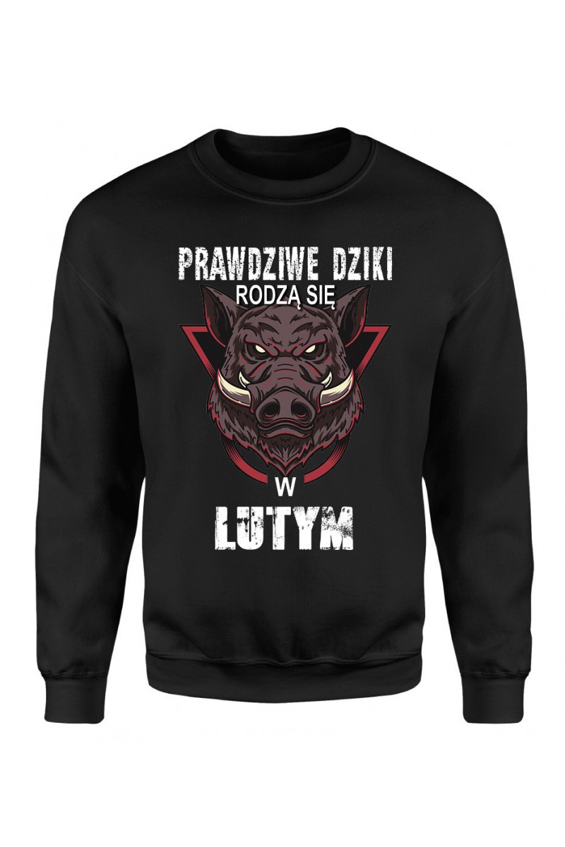 Bluza Męska Klasyczna Prawdziwe Dziki Rodzą Się W Lutym