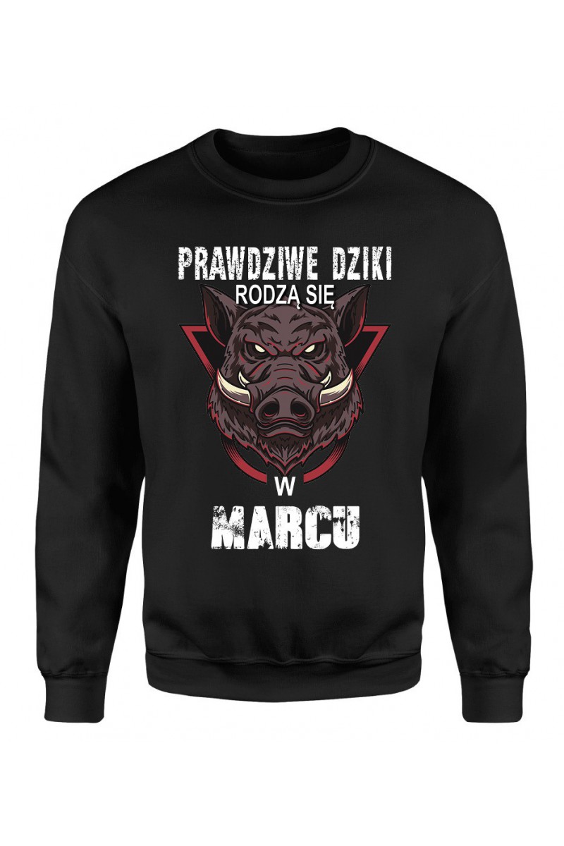 Bluza Męska Klasyczna Prawdziwe Dziki Rodzą Się W Marcu