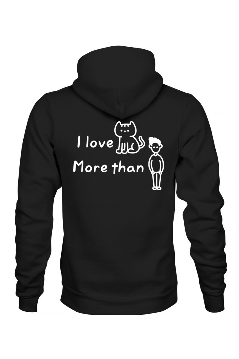 Bluza Męska z Kapturem I Love Cats More Than People