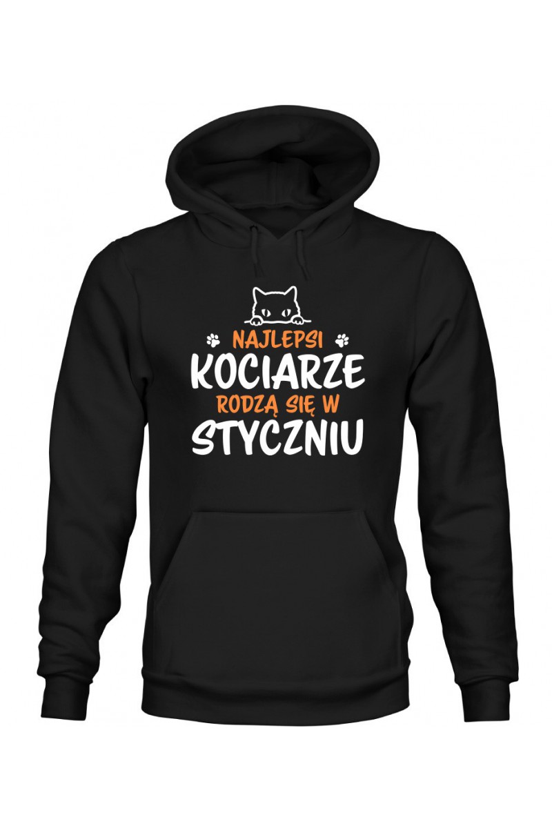Bluza Męska z Kapturem Najlepsi Kociarze Rodzą Się W Styczniu Bluza Męska z Kapturem Najlepsi Kociarze Rodzą Się W Styczniu