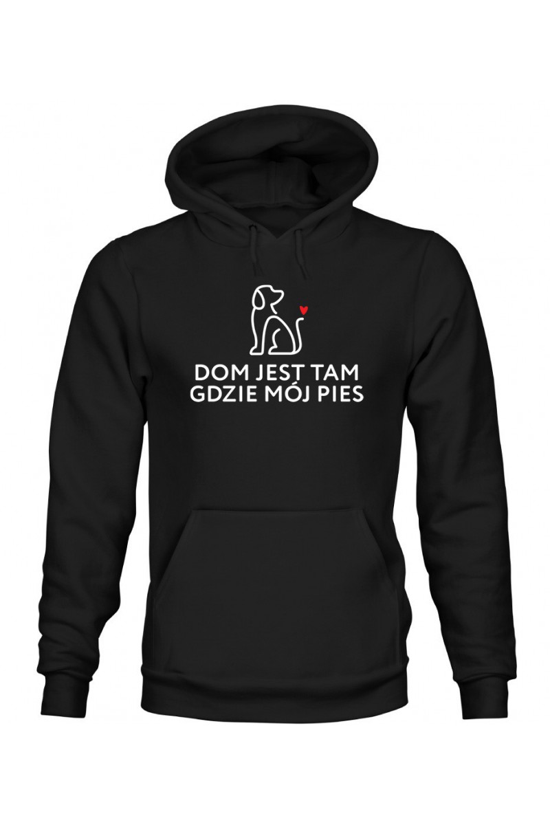 Bluza Męska z Kapturem Dom Jest Tam Gdzie Mój Pies Bluza Męska z Kapturem Dom Jest Tam Gdzie Mój Pies