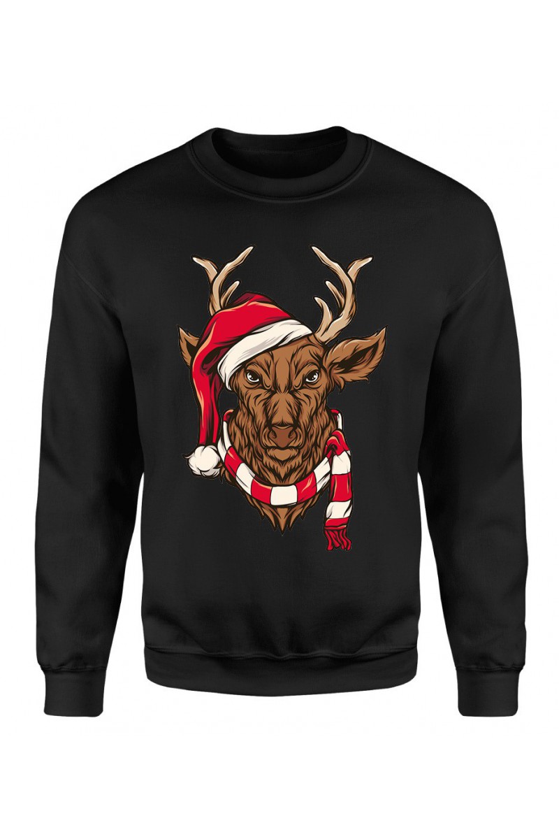Bluza Męska Klasyczna Świąteczny Jeleń Bluza Męska Klasyczna Świąteczny Jeleń
