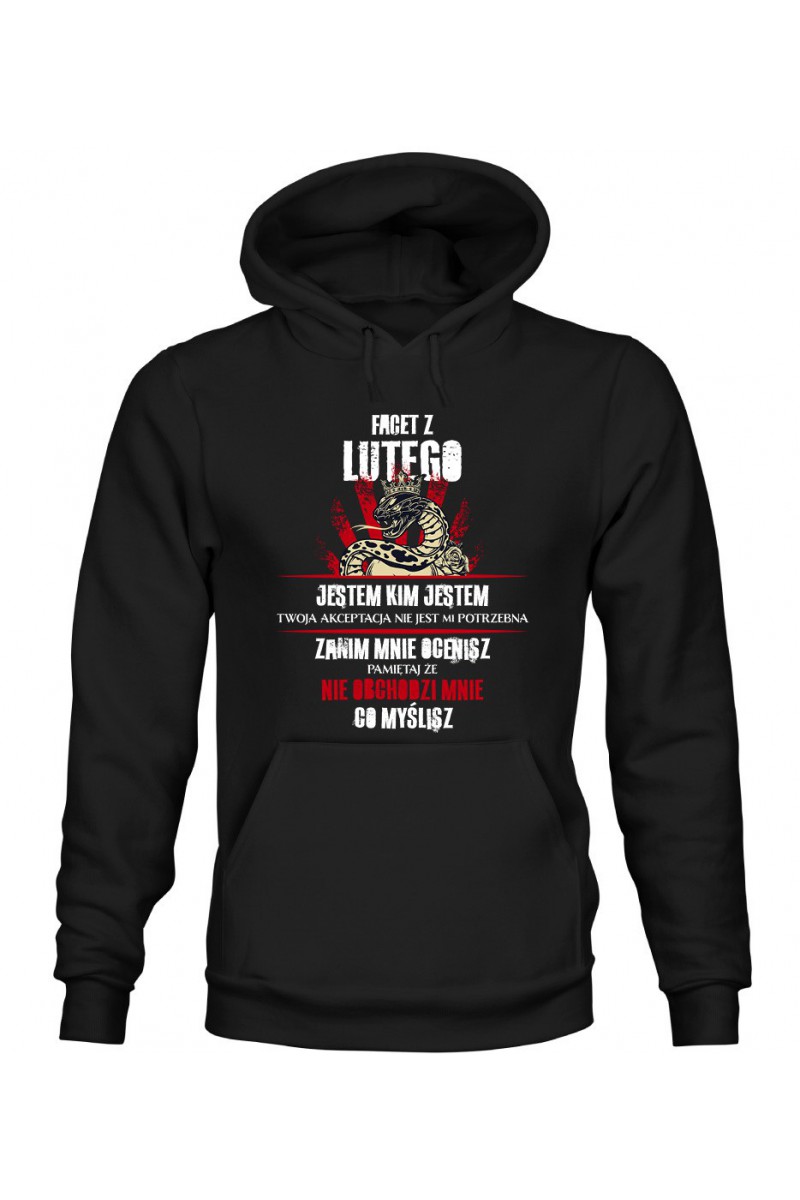 Bluza Męska z Kapturem Facet Z Lutego Jestem Kim Jestem Bluza Męska z Kapturem Facet Z Lutego Jestem Kim Jestem