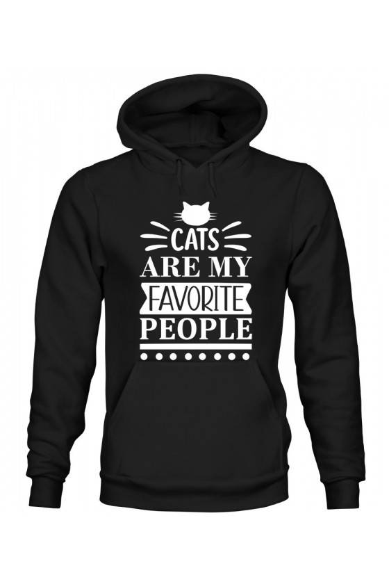 Bluza Damska z Kapturem Cats Are My Favorite People