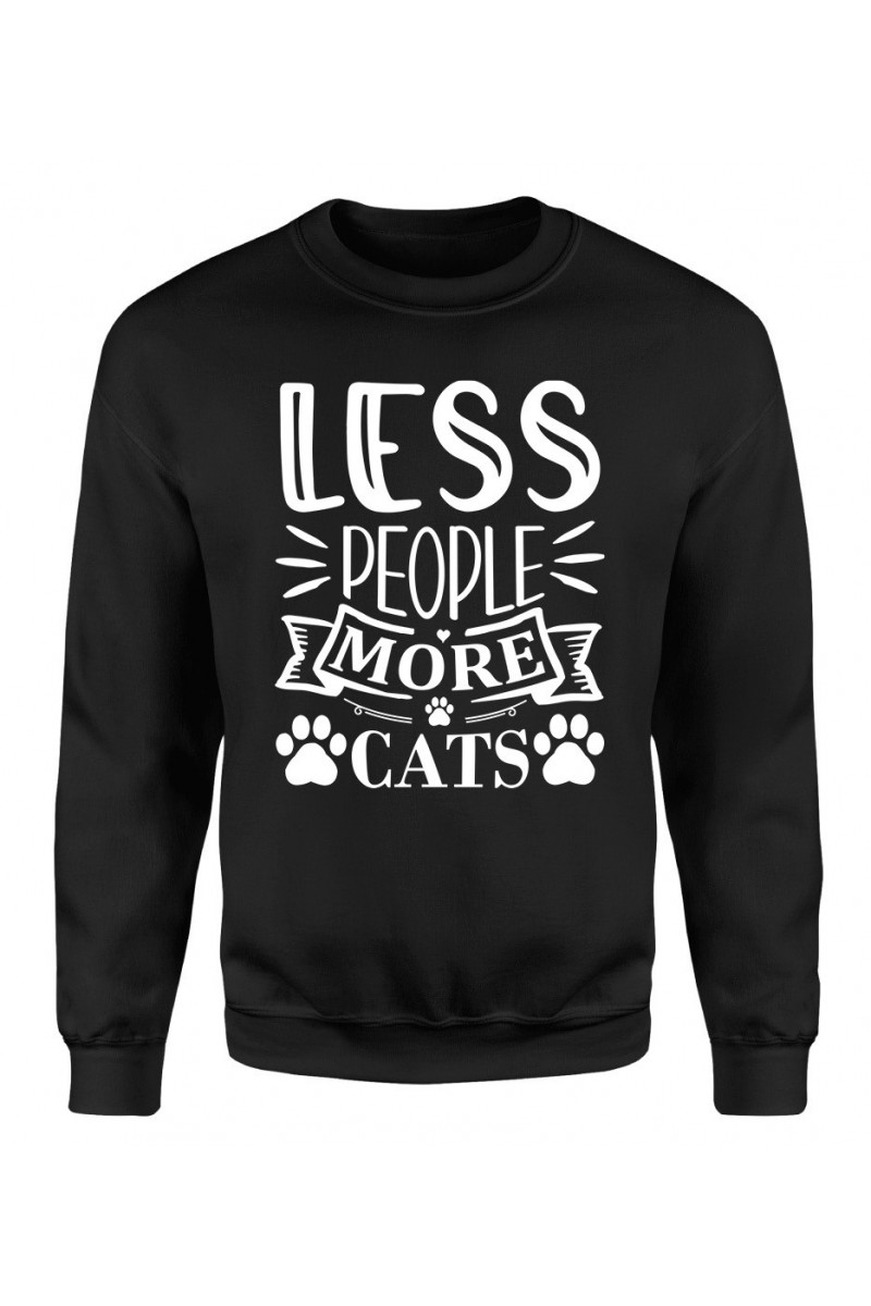 Bluza Męska Klasyczna Less People More Cats