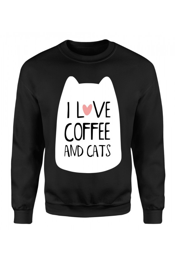 Bluza Męska Klasyczna I Love Coffee And Cats II