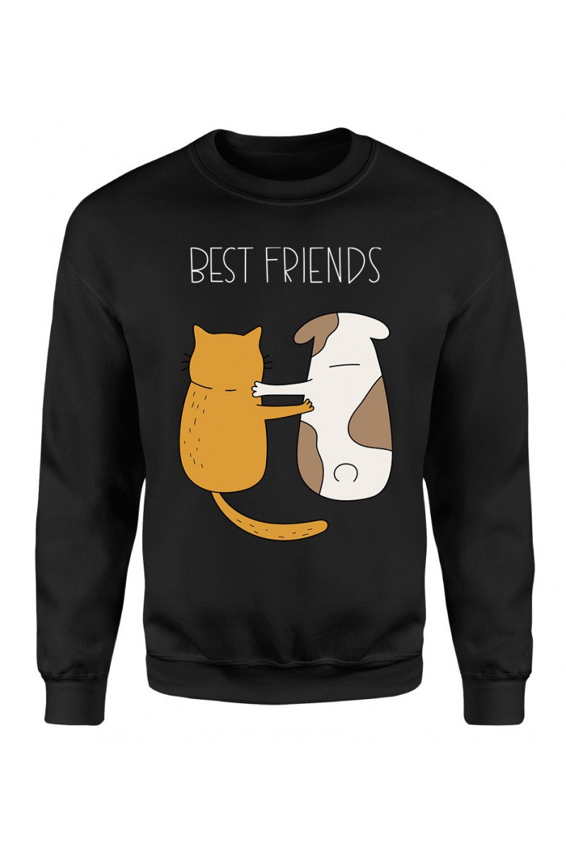 Bluza Męska Klasyczna Best Friends Kot I Pies