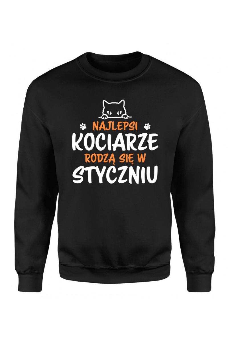 Bluza Męska Klasyczna Najlepsi Kociarze Rodzą Się W Styczniu