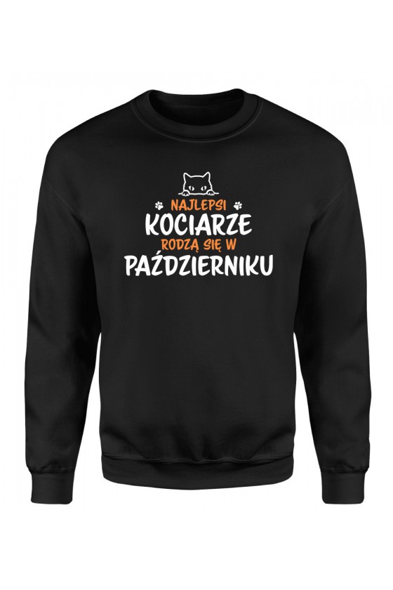 Bluza Męska Klasyczna Najlepsi Kociarze Rodzą Się W Październiku