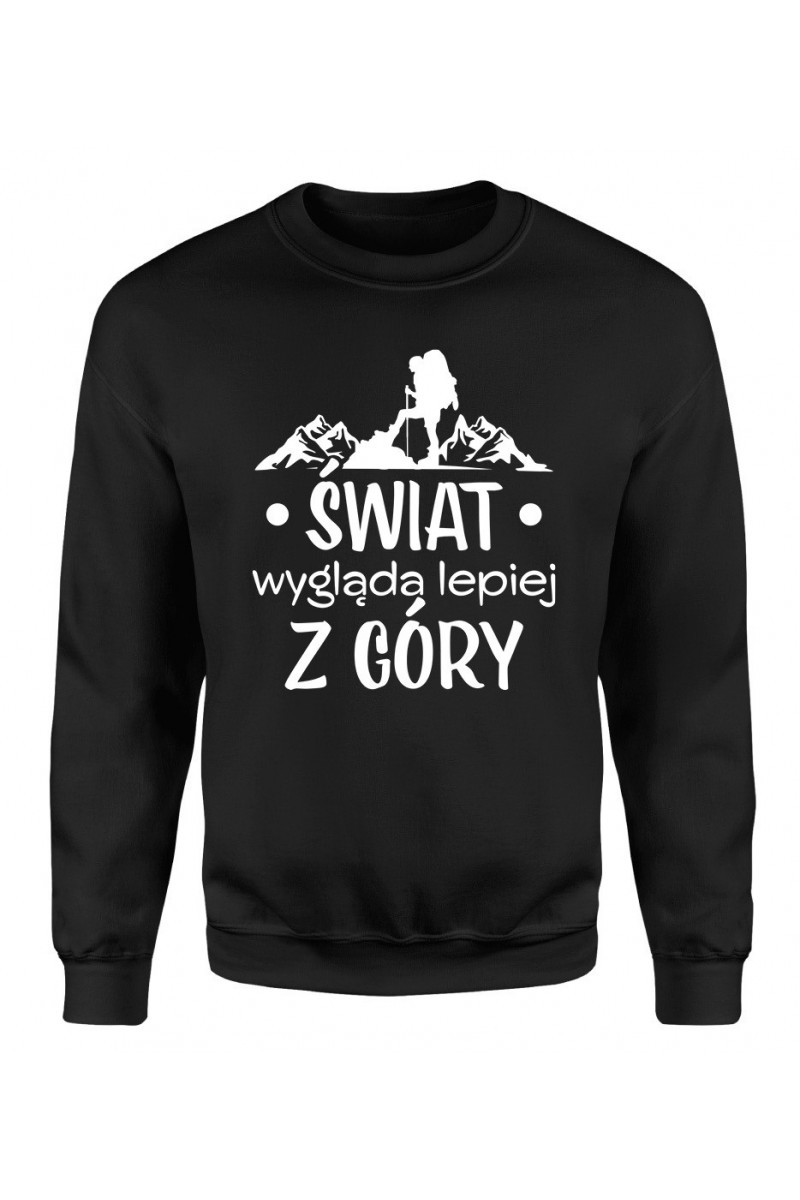 Bluza Męska Klasyczna Świat Wygląda Lepiej z Góry Bluza Męska Klasyczna Świat Wygląda Lepiej z Góry