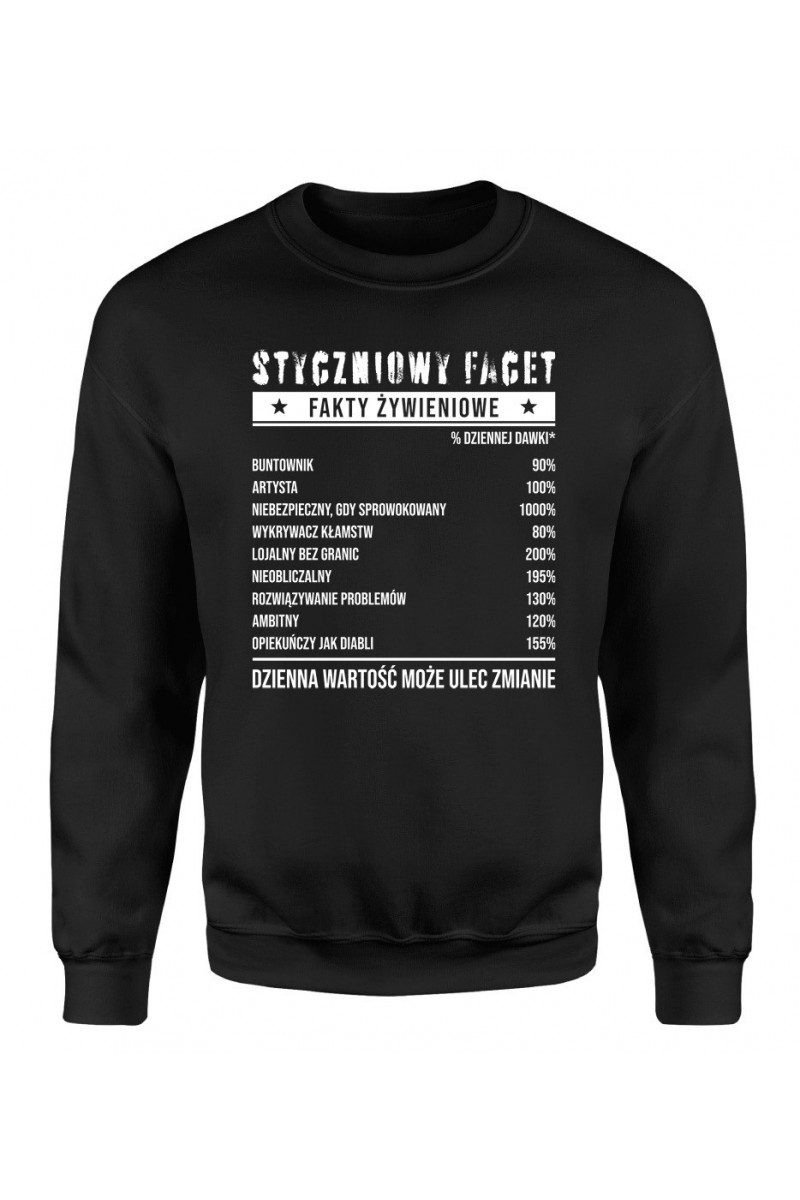 Bluza Męska Klasyczna Fakty Żywieniowe Styczeń Bluza Męska Klasyczna Fakty Żywieniowe Styczeń