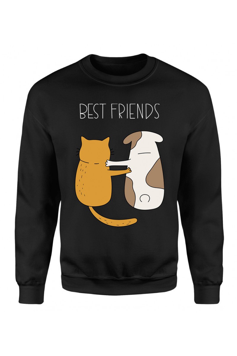 Bluza Damska Klasyczna Best Friends Kot I Pies Bluza Damska Klasyczna Best Friends Kot I Pies