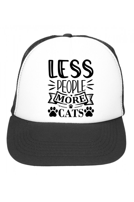 Czapka z daszkiem Less People More Cats