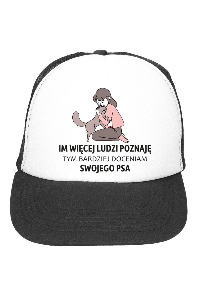 Czapka z daszkiem Im Więcej Ludzi Poznaję Tym Bardziej Doceniam Swojego Psa