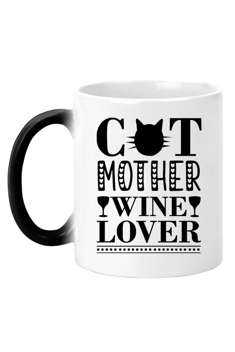 Kubek Magiczny Cat Mother Wine Lover