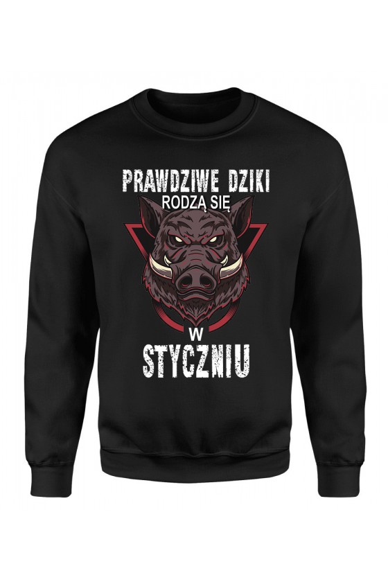 Bluza Damska Klasyczna Prawdziwe Dziki Rodzą Się W Styczniu