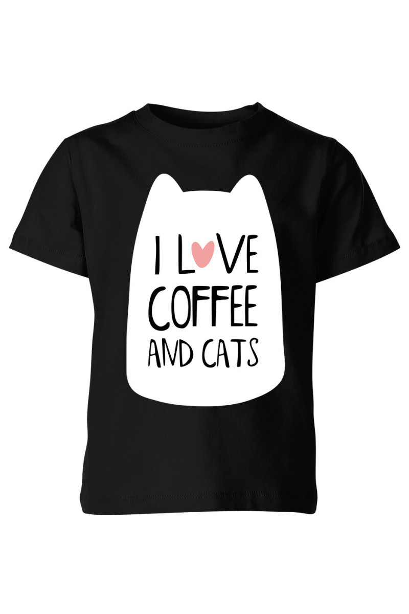 Koszulka Dziecięca I Love Coffee And Cats II