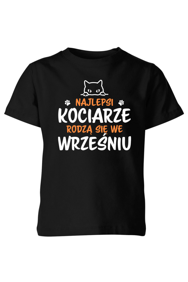 Koszulka Dziecięca Najlepsi Kociarze Rodzą Się We Wrześniu