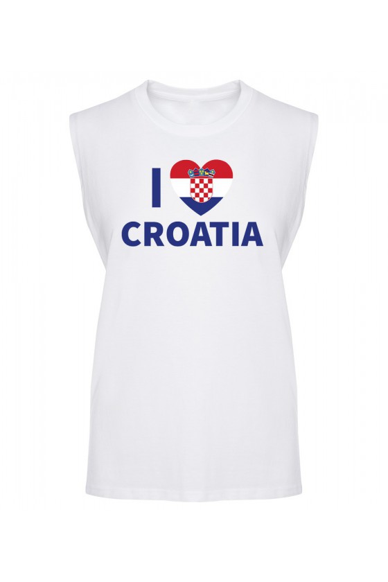Koszulka Męska Tank Top I Love Croatia