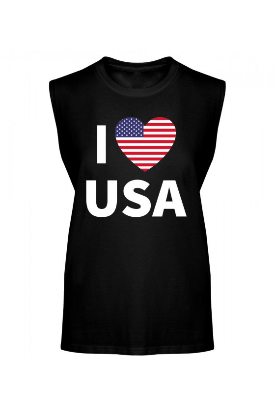 Koszulka Męska Tank Top I Love USA