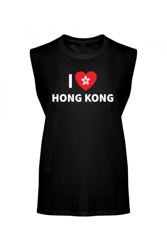 Koszulka Męska Tank Top I Love Hong Kong