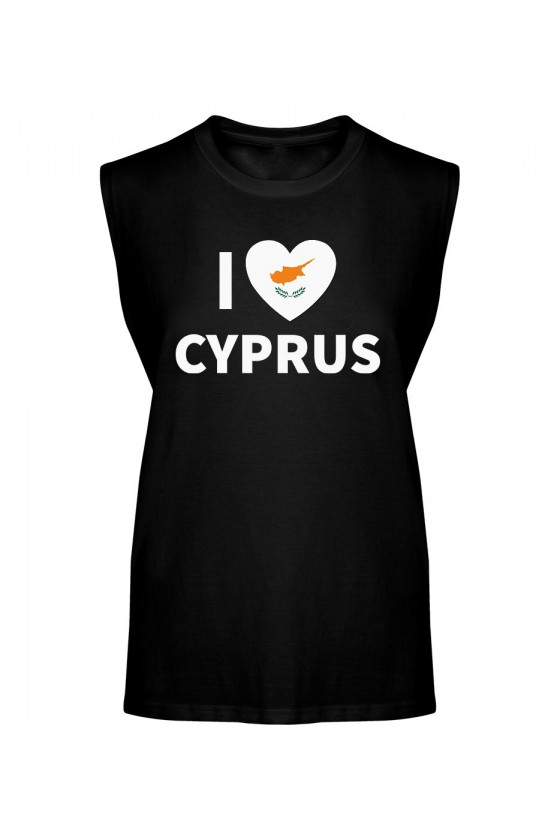 Koszulka Męska Tank Top I Love Cyprus