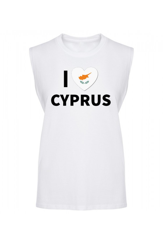 Koszulka Męska Tank Top I Love Cyprus