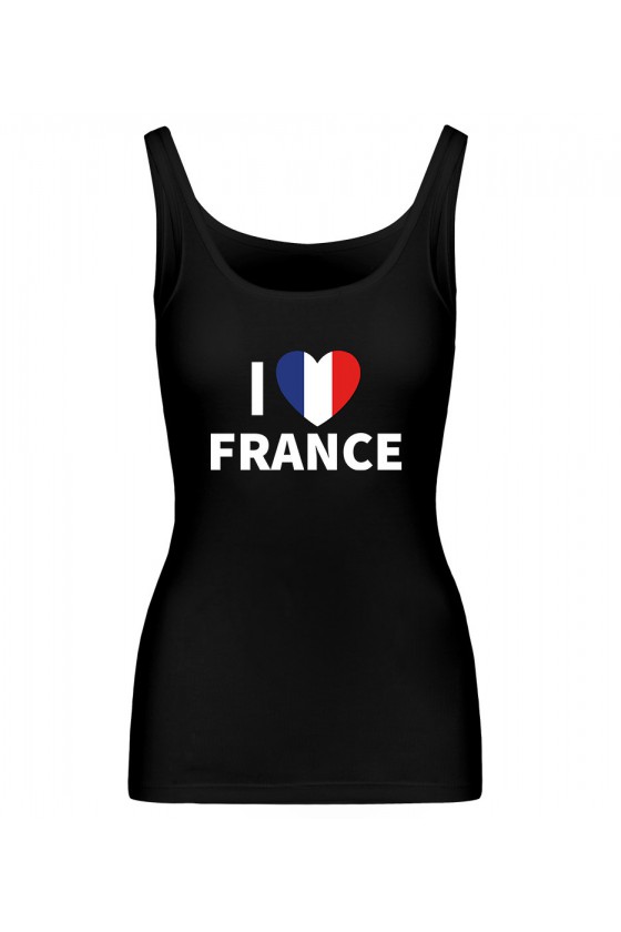Koszulka Damska Tank Top I Love France
