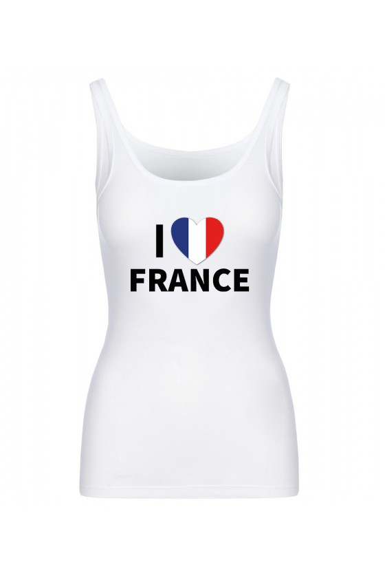 Koszulka Damska Tank Top I Love France
