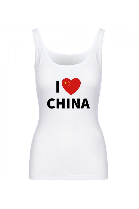 Koszulka Damska Tank Top I Love China