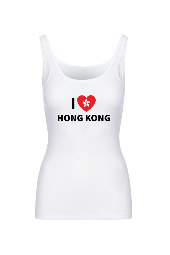 Koszulka Damska Tank Top I Love Hong Kong